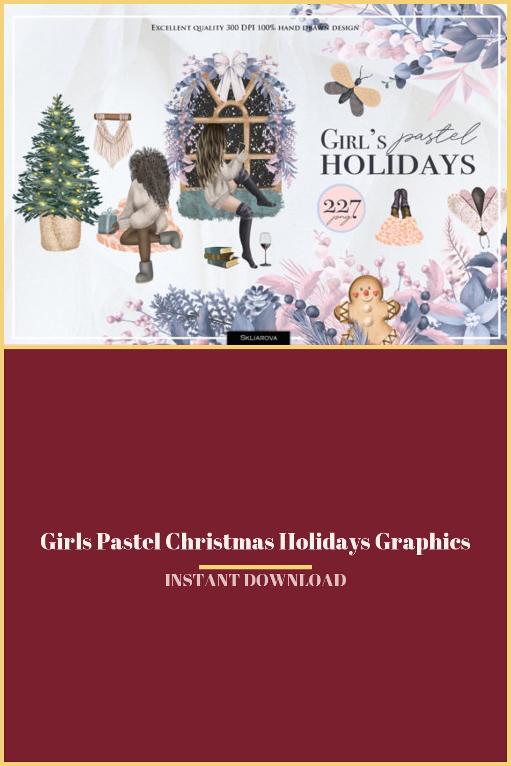 Scandi Christmas Clipart Graphics