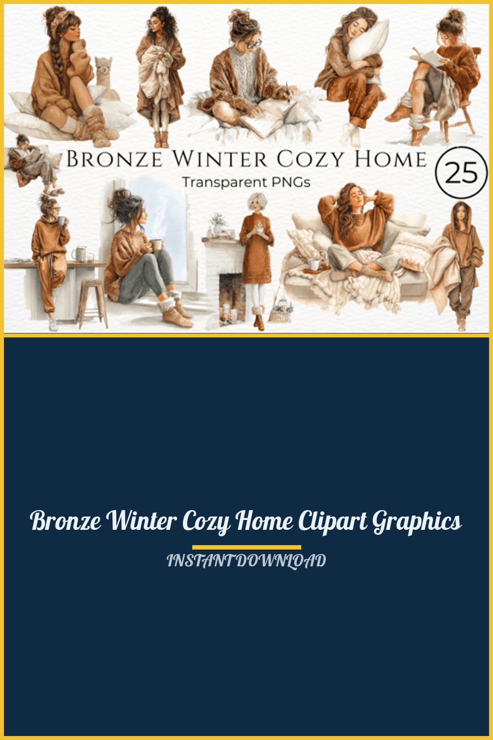 Christmas Gnomes Clipart Set Winter Pngs Graphics