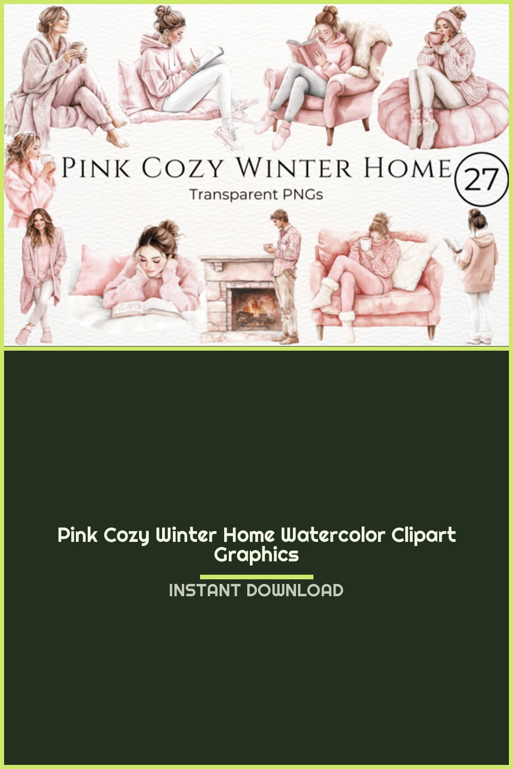 Cozy Armchair Winter Sticker Graphics