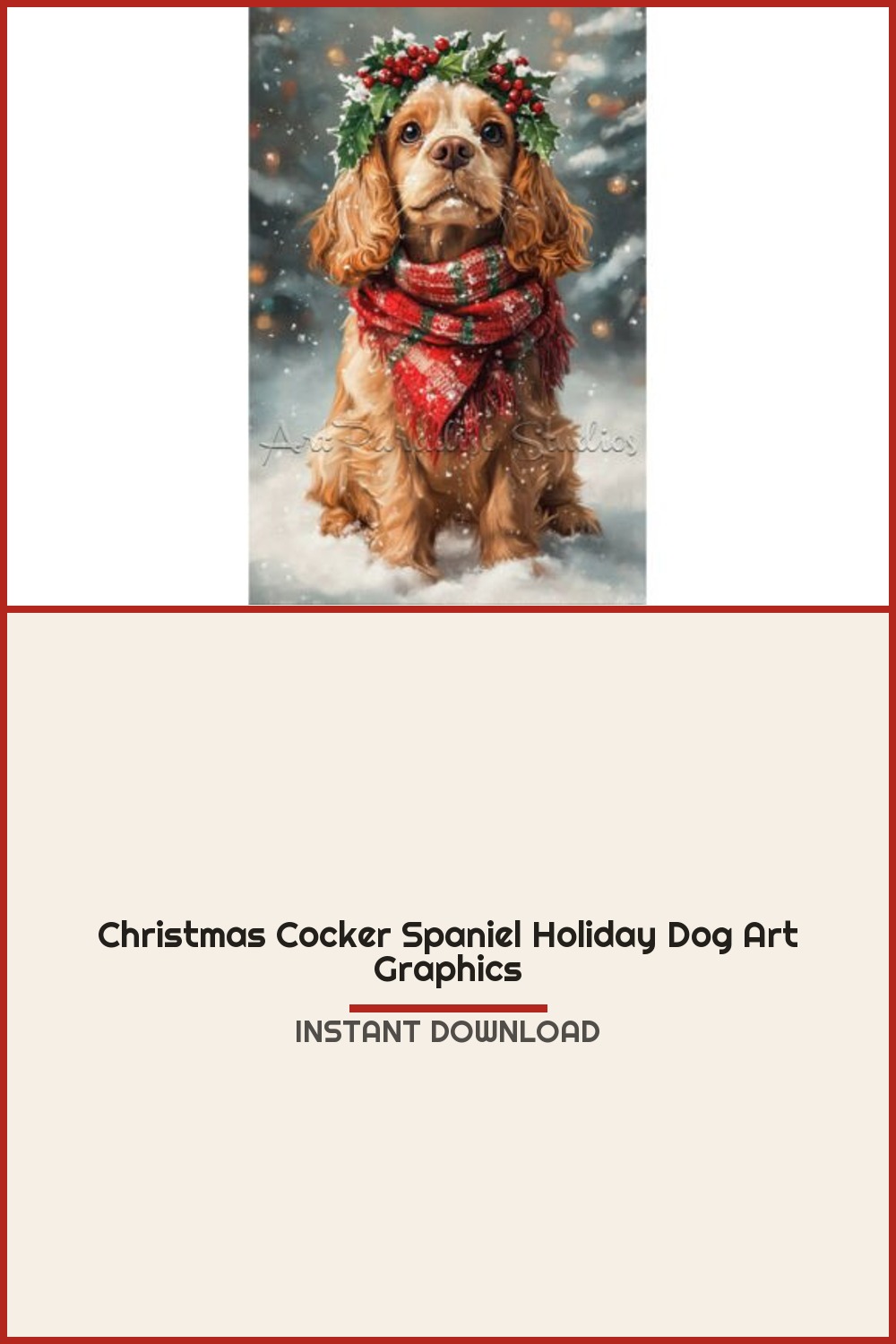 Nordic Winter Foliage Festive Folk Graphics